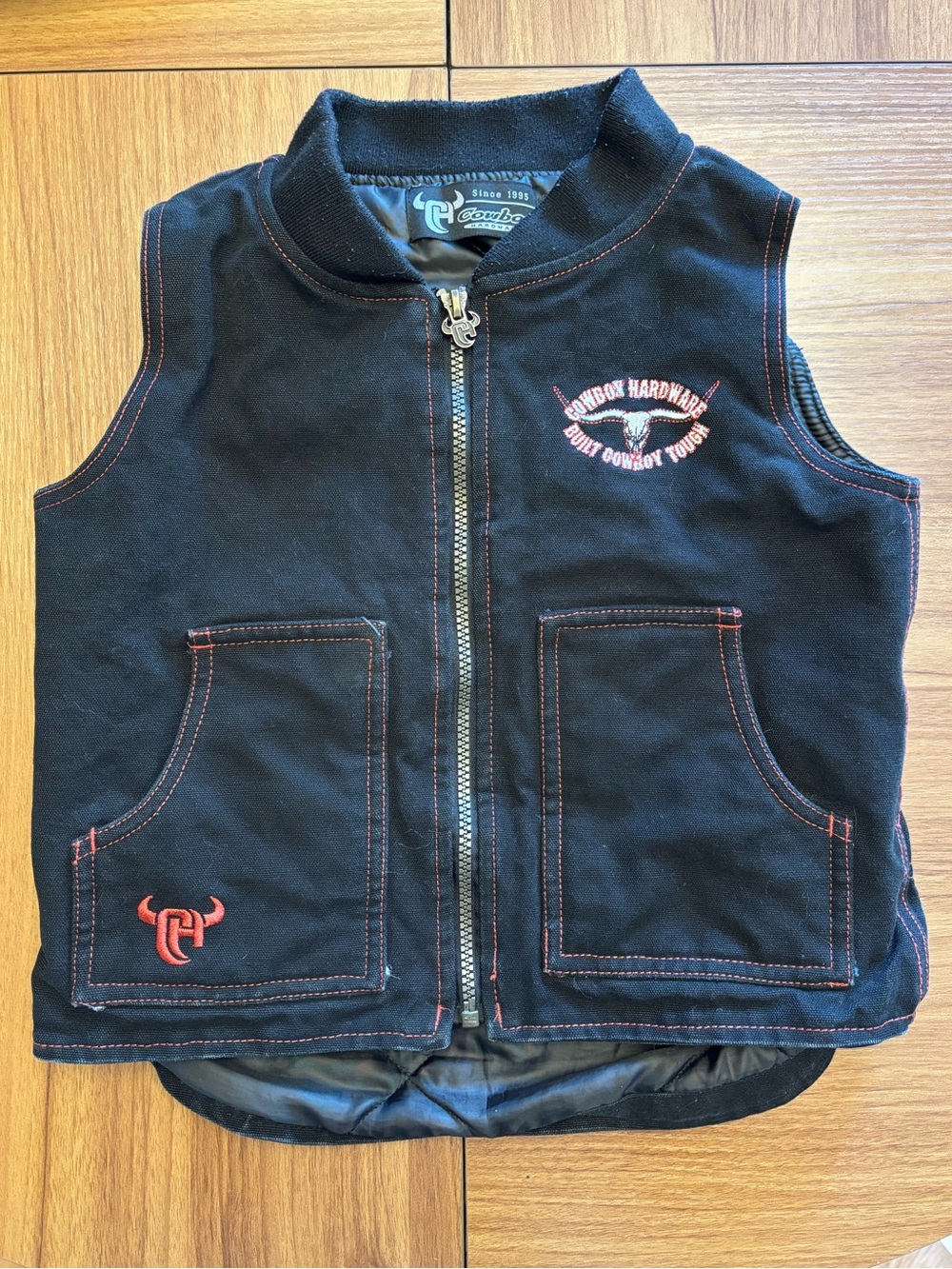 Cowboy Hardware toddler boy's "Built Cowboy Tough" tech vest. Small/6